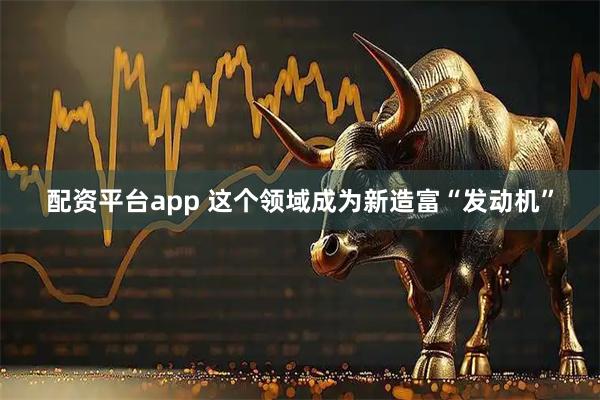 配资平台app 这个领域成为新造富“发动机”